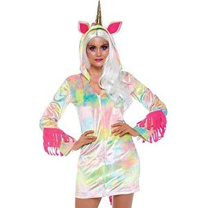 LEG AVENUE 86724 - Verzaubertes Einhorn Kostüm kleid mit reißverschluss, Größe L, Damen Karneval Kostüm Fasching