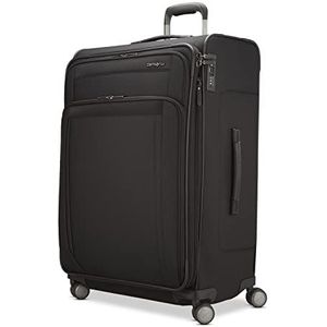 Samsonite Lineate DLX Softside Uitbreidbare Bagage met Spinner Wielen, Zwart, Zwart, Lineate DLX Softside Uitbreidbare Bagage met Spinner Wielen, Zwart, Large EXP Spinner, Lineate Dlx Softside