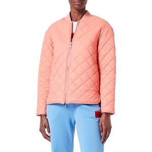 BOSS Dames C Patilda Gewatteerde Blouson met logo patch, Light/Pastel Red637, 40