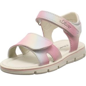 s.Oliver Platte sandalen voor meisjes, 5-48290-42, Meerkleurig, 28 EU