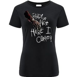 ERT GROUP Origineel en officieel gelicentieerd zwart horror T-shirt voor dames, Nightmare of ELM Street 001, eenzijdige print, maat L, Nightmare Of Elm Street 001 Zwart, L