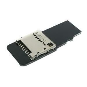 System-S SD-kaartadapter Micro SD stekker naar bus verlengkabel in zwart