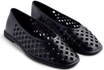 Gioseppo - Gibbon - Ballerina's - Goudkleurige Studs - Opengewerkt Leer