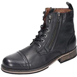 Manitu 670442 heren korte schacht mocassin boots, zwart, 45 EU