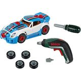 Theo Klein 8630 Bosch car tuning set I Demonteerbare auto met tuning-accessoires I Met accuschroevendraaier op batterijen I Speelgoed voor kinderen vanaf 3 jaar