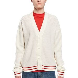 Urban Classics Men's Sporty Boxy Cardigan Sweater, whitesand, 4XL, witzand., 4XL