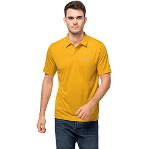 Jack Wolfskin Heren Pack & Go Polo M Shirt, Burly Yellow Xt, L (Pack van 2), Burly Geel Xt, L