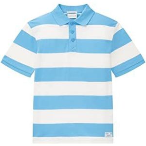 TOM TAILOR Jongens Poloshirt 1035685, 31411 - Blue Off White Block Stripe, 176