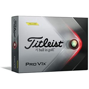 Titleist Pro V1X golfbal, heren, geel, standaard