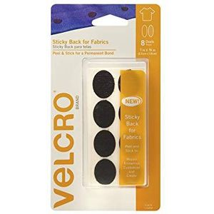 Velcro (R) Brand riemband Sticky Back voor stoffen: geen naaien nodig – 1 x 3/4-inch ovale, 8 sets – zwart