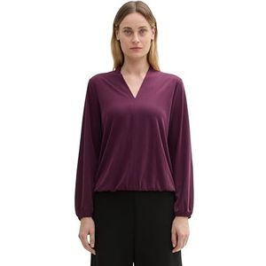 TOM TAILOR T-shirt met lange mouwen voor dames, 35796 - Blackberry, XS