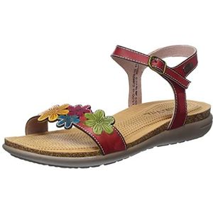 LAURA VITA Dames LILOO 10 sandalen met hakken, rouge, 35 EU, rood, 35 EU