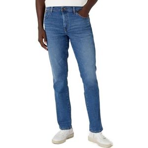 Wrangler Heren Jeans Texas Slim - Slim Fit - Blauw - The Maverick W30-W50, the marverick, 38W / 34L