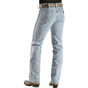 All Terrain Gear X Wrangler Cowboy-snit, slim fit, jeans van Ajust Delgado de Corte Vaquero voor heren, Gouden gesp, 28W x 36L
