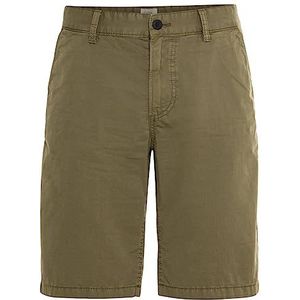 camel active Chino shorts voor heren van puur katoen, Kaki, 32W