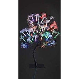 HELLUM 576276 LED boom kleurrijk voor binnen, glasvezel met kleurverandering, 40 lampen, 3 m kabel, 45 cm hoogte