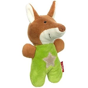 SIGIKID 42797 rammelaar vos rode sterren meisjes en jongens babyspeelgoed aanbevolen vanaf de geboorte groen/bruin