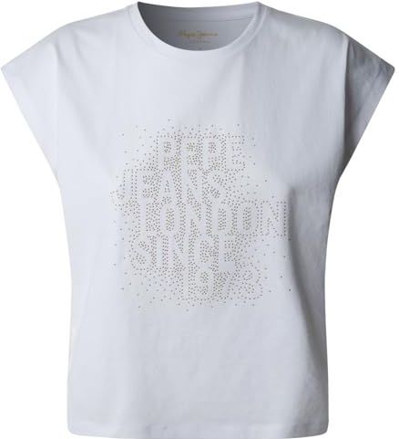 Pepe Jeans - Aza - T-shirt - Wit - Korte Mouwen