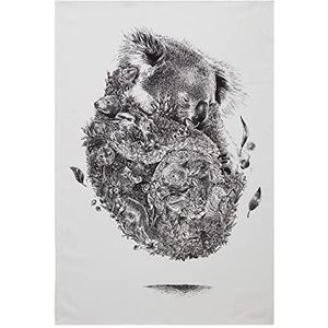 Maxwell & Williams Marini Ferlazzo Theedoek met Koala & Co, 100% Katoenen Keukendoek, Wit, 50 x 70 Centimeter
