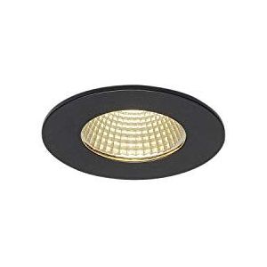 SLV plafondinbouwarmatuur PATTA-I/verlichting voor wanden, wegen, ingangen, ledspot buiten, inbouwarmatuur outdoor, tuinlamp, plafondspot / IP20/IP65 3000K 11 W 910 lm zwart dimbaar 38 graden