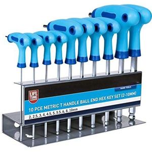 Blue Spot Tools 12186 10 Stuk Metrische T Handvat Ball End Hex Key Set (2-10mm)