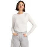 Lee - Corset Top - Ecru - T-shirt Met Lange Mouwen