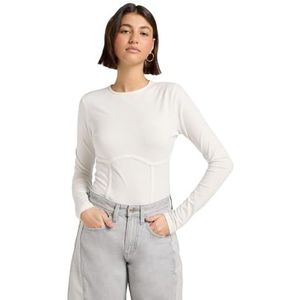 Lee - Corset Top - Ecru - T-shirt Met Lange Mouwen
