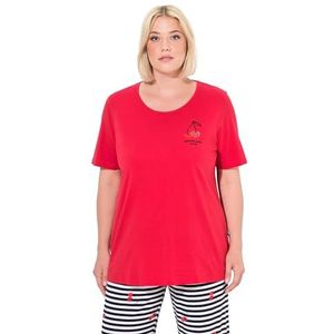 Ulla Popken - Pyjama-T-shirt - Salsa - Halflange Mouwen - Hartjes