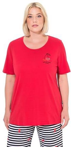 Ulla Popken - Pyjama-T-shirt - Salsa - Halflange Mouwen - Hartjes