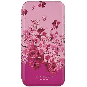 Ted Baker Folioblad compatibel met iPhone 15 Pro met scattered Flowers Mirror - Roze Goud
