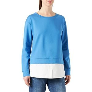 comma Dames Sweatshirt Trui, 5508 Royal Blue, 42
