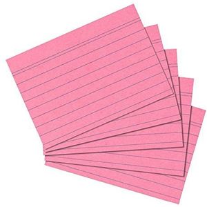 herlitz Systeemkaarten A5, gelinieerd, roze, 100 stuks