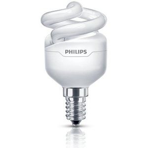 Philips 11690500 A, spaarlamp, glas, 5 W, E14, wit, 4,50 x 4,50 x 9,50 cm