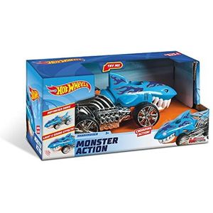 Mondo Livrea Hot Wheels 51204 Hot Wheels Monster Action SHARRUISER, wrijvingsauto voor kinderen, licht en geluiden, 51204