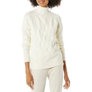 Amazon Essentials Dames Soft Touch Trechter Neck Kabel Jumper, Ivoor, S