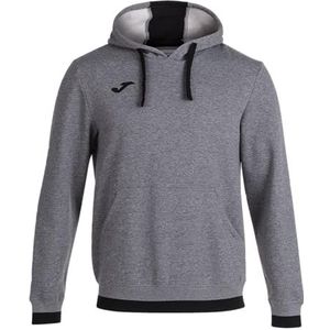 Joma 2XS sweatshirt met capuchon Comfort II, unisex volwassenen, gemêleerd zwart