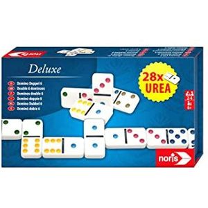 Noris 606108002,Deluxe Doppel 6 Domino: 2-4 Spieler