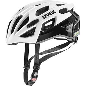 uvex race 7 - veilige performance-helm voor dames en heren - individueel passysteem - extra botsbescherming - white black - 56-61 cm