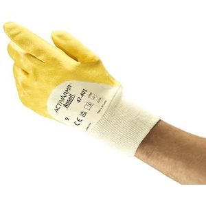 Ansell ActivArmr 47-401 Veiligheidswerkhandschoenen, Mechanische Bescherming, Maat 10 (XL), Geel (12 Paar)