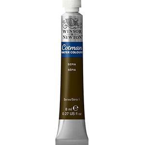 Winsor & Newton 8840113 Cotman aquarelverf Studio waterverf, levendige hoogwaardige kleuren met zeer goede verwerkingseigenschappen 8 ml tube -Sepia