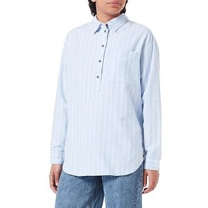 Camel Active Womenswear Damesblouse, Lichtblauw gestreept, XS