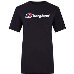 Berghaus Dames Boyfriend Big Classic Logo korte mouw Tee, Jet Black, 12
