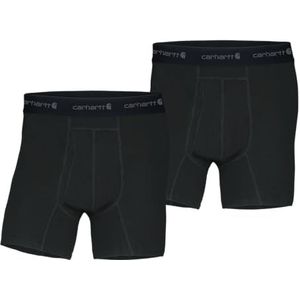 Carhartt Men's 5"" Inseam Basic Cotton-Polyester 2-Pack Boxer Brief