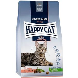 Happy Cat 70555 - Culinary Adult Atlantische zalm - droogvoer voor volwassen katten en katers - 10 kg inhoud