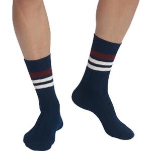 DIM - Kousen - Marineblauw - Katoen - Hoge Effen Kousen