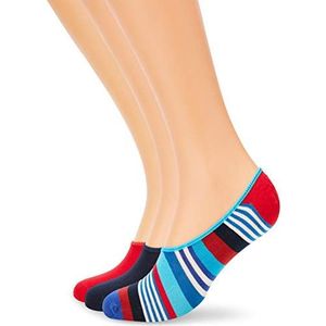 Happy Sokken 3-Pack Multi Stripe Liner Sok voor heren, veelkleurig (veelkleurig 630), 7-10 (maat: 41-46) (verpakking van 3)
