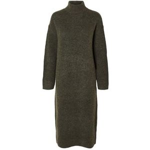 Gebreide Jurk - Kleur: Mélange - Materiaal: Merino Wol - 3/4 Lengte