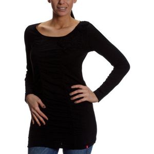 ESPRIT Damesshirt/shirt met lange mouwen 031CC1K051, zwart (001), 42 NL