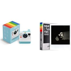 Polaroid - Now Generatie 3 - Instant Camera + Zwart-Wit Film (8 filmpakket) - Arctisch Blauw
