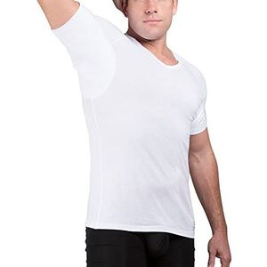 Ejis Zweetafstotend onderhemd | V-hals | okselzweetbestendig katoen, wit, 3XL